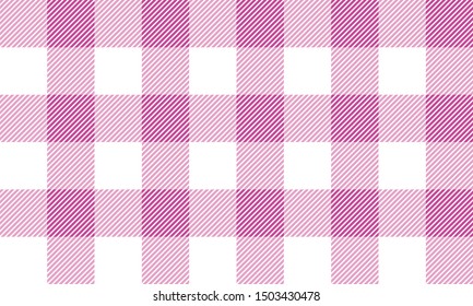vector Purple and white Gingham check pattern design illustration for printing on paper, wallpaper, covers, textiles, fabrics, for decoration, decoupage, and other.