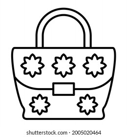 Vector Purse Outline Icon Design
