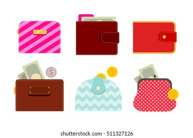 Vector purse.Isolated on a white background