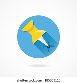 Vector Push Pin Icon