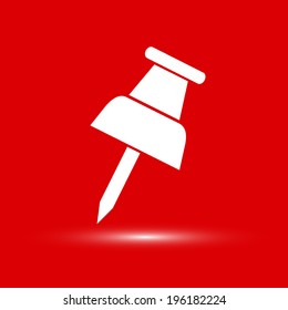 Vector push pin icon