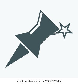 Vector push pin icon