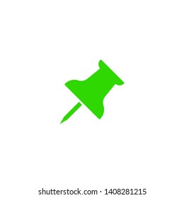 Vector push pin icon, Pushpin icon. Push pin vector illustration for graphic design. Push pin Isolated. Vector EPS10 pin symbol 