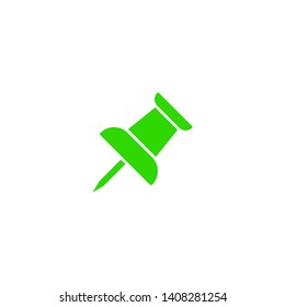 Vector push pin icon, Pushpin icon. Push pin vector illustration for graphic design. Push pin Isolated. Vector EPS10 pin symbol 