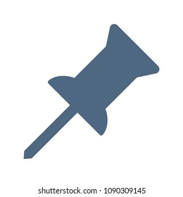 Vector push pin icon.Vector Illustration