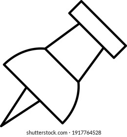 Diseño del icono de contorno del pin de inserción del vector
