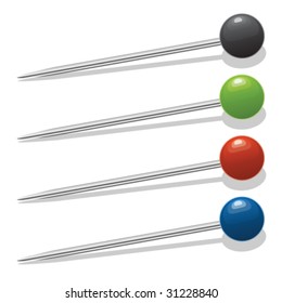vector push pins