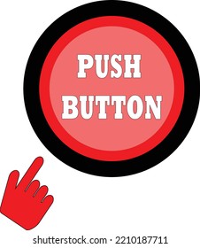 Vector Push-button. Alert of emergency