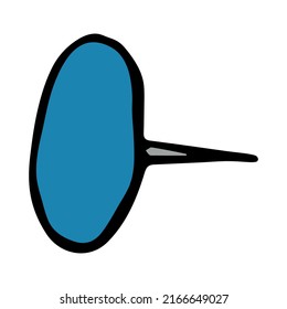 Vector pushpin clipart. Hand drawn office supplies illustration. For print, web, design, decor, logo.