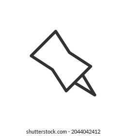 Icono de la línea del vector. Símbolo con estilo de contorno de moda. Ilustración vectorial aislada en un fondo blanco. 