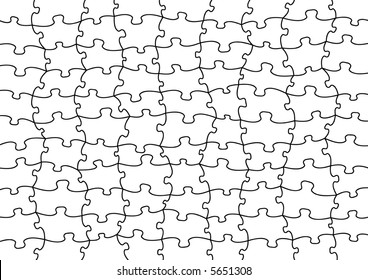 vector puzzle of 99 psc. to use on any picture or design