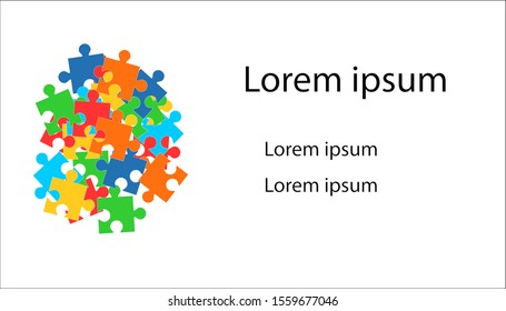 Vector puzzle card. Usable for business card.