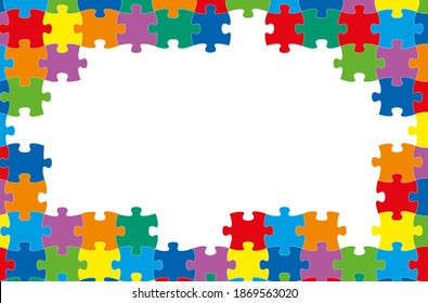 vector puzzle colored background with white place center for your text
