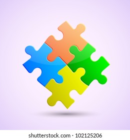 Vector puzzle creative abstract background. Eps10