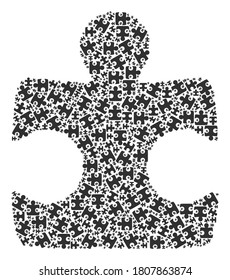 Vector puzzle element mosaic is composed with repeating recursive puzzle element items. Recursive mosaic of puzzle element.