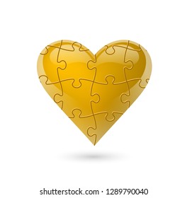 Vector puzzle heart