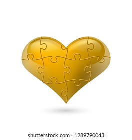 Vector puzzle heart