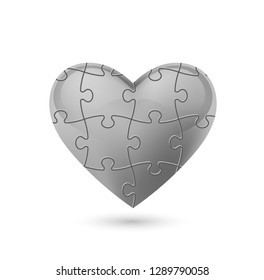 Vector puzzle heart