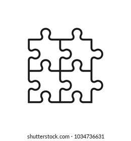 vector puzzle icon 