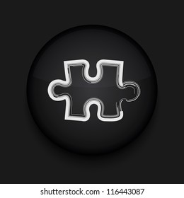 Vector puzzle icon. Eps10. Easy to edit