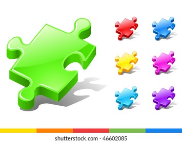 vector puzzle icons
