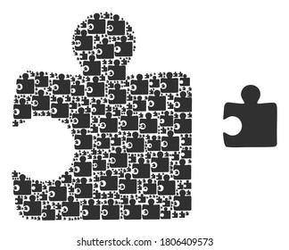 Das Mosaik des Vektorpuzzles besteht aus sich wiederholenden Puzzleteilen. Erholungscollage aus Puzzle-Element.