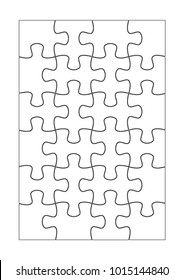 Vector puzzle on white background