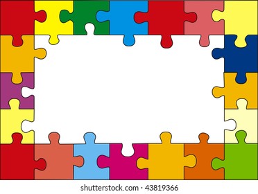  vector  puzzle on withe background