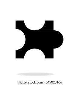 Vector puzzle piece, flat icon for applications and sites
