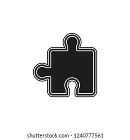 vector puzzle piece illustration - jigsaw symbol, teamwork or solution concept