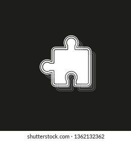 vector puzzle piece illustration - jigsaw symbol, teamwork or solution concept