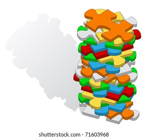 Vector puzzle pieces