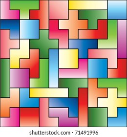 Vector Puzzle Pieces Fit Together
