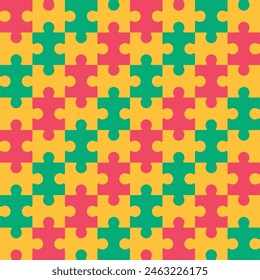 vector puzzle seamless pattern background