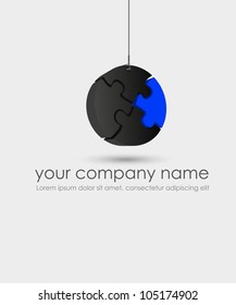 vector puzzle web icon design element.