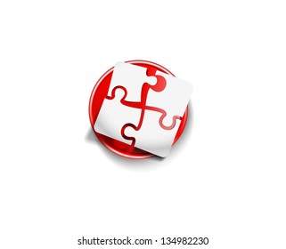 vector puzzle web icon design element.