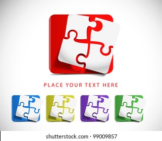 vector puzzle web icon design element.