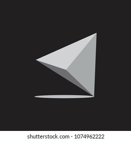 vector of pyramid 3d shadow design logo 