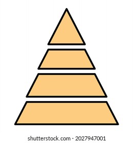 Vector Pyramid Filled Outline Icon Design
