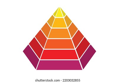 vector pyramid, hierarchy, design elements.