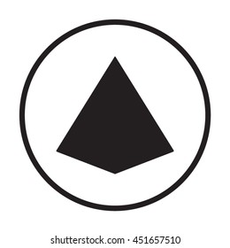 Vector pyramid icon. 