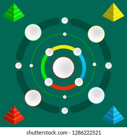 
vector pyramid infographic