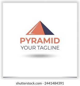 Vector pyramid logo design template