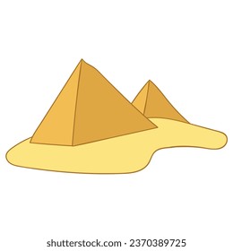 Vector pyramids egypt icon cartoon vector. cairo sphinx. egyptian pharaoh.