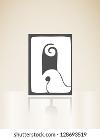 Vector Q  letter alphabet  art deco vintage