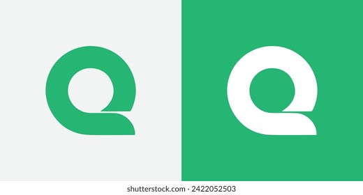 vector q logo template with an abstract shape