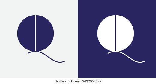 plantilla de logotipo de vector q con forma abstracta