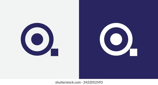 vector q logo template with an abstract shape