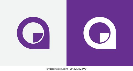 vector q logo template with an abstract shape