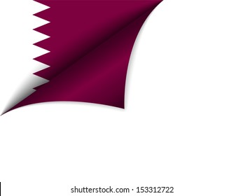 Vector - Qatar Country Flag Turning Page